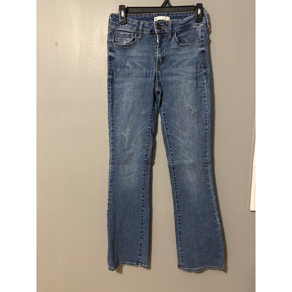 SO Low Rise Bootcut Jeans Medium Wash Blue Denim Size 5/27